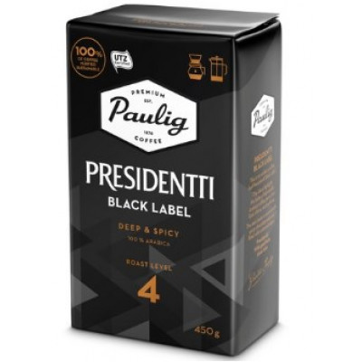 Кофе молотый Paulig Presidentti Black Label 450г