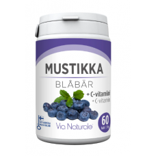 Пищевая добавка для зрения Via Naturale Mustikka + C-vitamiini 60таб