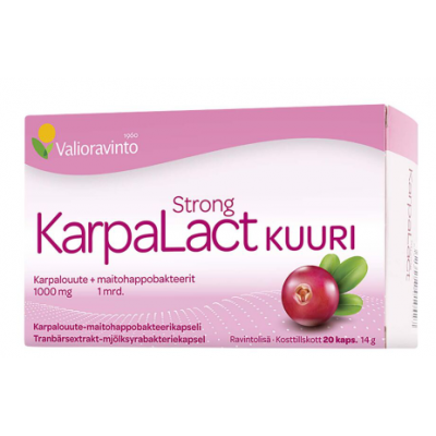 Экстракт клюквы и молочнокислые бактерии для женщин KARPALACT STRONG KUURI 20 шт