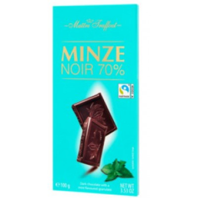 Темный шоколад Maitre Truffout Mint Noir 70% со вкусом мяты 100г