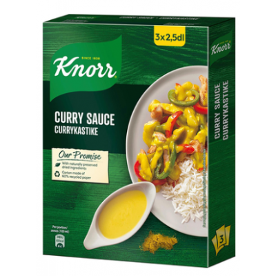 Ингредиенты для приготовления соуса карри Knorr 3 x 20 г