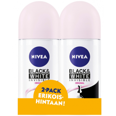 Шариковый антиперспирант NIVEA Invisible For Black & White Original 2x50мл