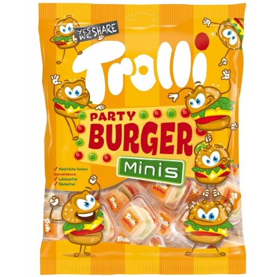 Жевательные конфеты мини бургеры Trolls Mini Burger 170г