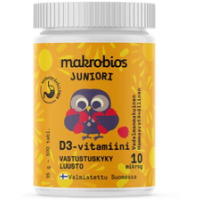 Жевательные витамины Makrobios Junior D-vitamin 100 шт