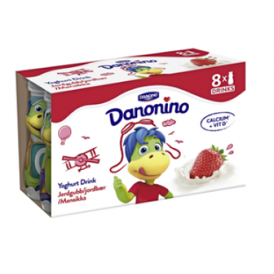 Клубничный йогуртовый напиток Danone Danonino 8x100г