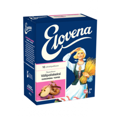 Печенье Elovena Valipalakeksi Uuniomena-Toffee 10х30г яблоко ириска