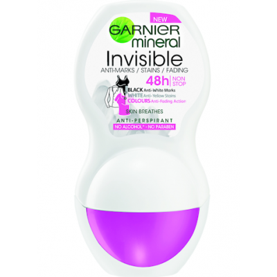 Дезодорант Garnier Mineral Woman Invisible Black, White & Colors 50мл