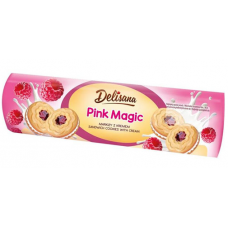 Печенье Delisana Pink Magic с начинкой со вкусом малины и ванили 176 г 