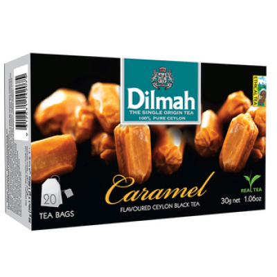 Чай черный в пакетиках Dilmah со вкусом карамели 20х1,5г