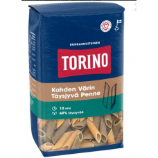 Двухцветная паста из цельнозерновая Torino Kahden Varin Taysjyva Penne 500г