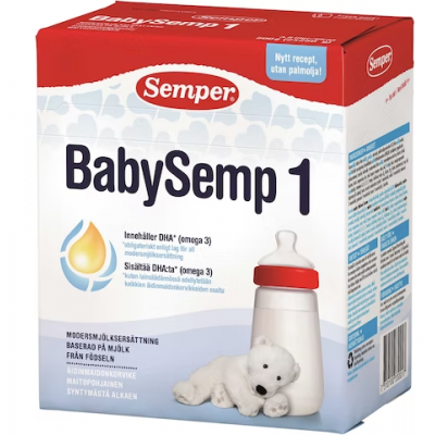 Детская смесь на молочной основе с рождения Semper BabySemp1 500г порошок