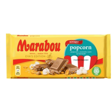 Плиточный шоколад с попкорном Marabou Popcorn 185 г