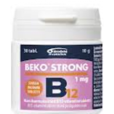 Витамины BEKO STRONG B12 1 MG 100 шт клубника