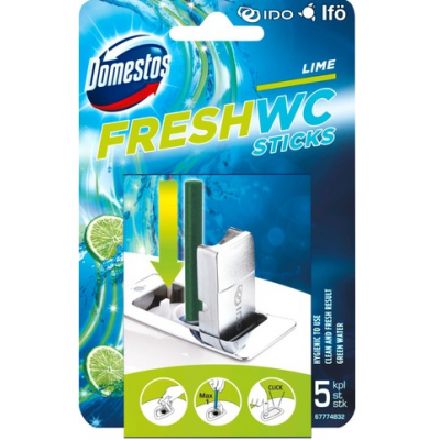 Освежитель для унитаза Domestos Wc-Raikastintikut Lime 5X9,5г