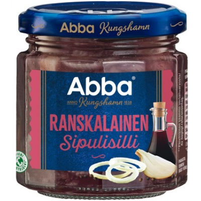 Сельдь Abba Ranskalainen Sipulisilli 240 / 120 г с луком в стекле