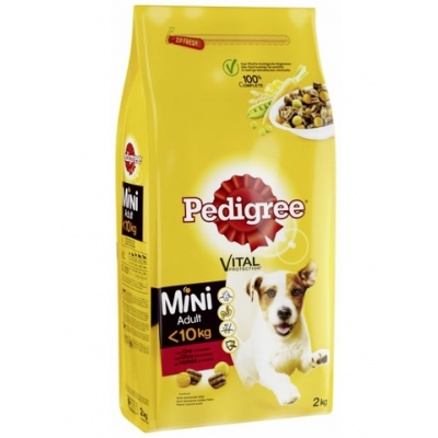 Сухой корм для маленьких собак Pedigree Mini <10 кг  2кг мясо