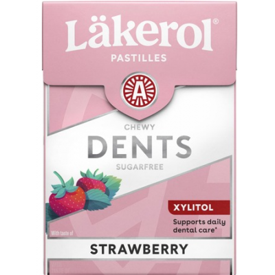 Леденцы с ксилитом со вкусом клубники Lakerol Dents Strawberry 85г