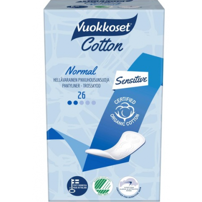 Ежедневная прокладка Vuokkoset Cotton Normal Panty Cover 26 шт