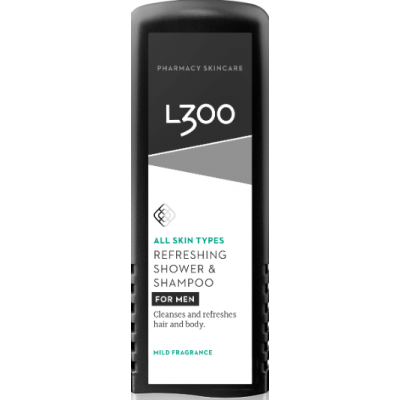 Увлажняющий крем и шампунь для душа L300 For Men Shower & Shampoo 250мл