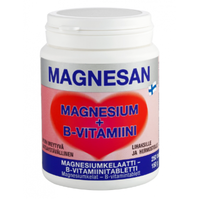 Витамины для взрослых Magnesan + B Vitamin 250шт для нервной системы, сердца и мышц