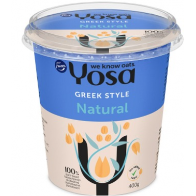 Овсяный йогурт Fazer Yosa Greek Style в греческом стиле без вкусовых добавок 400 г