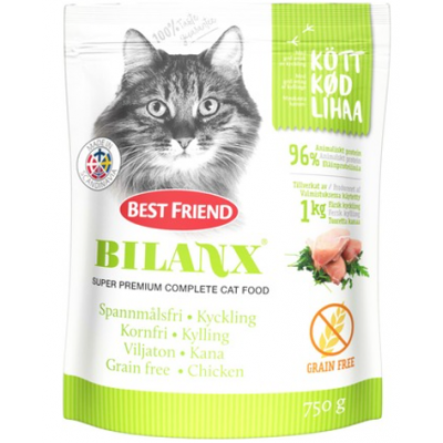 Корм для всех взрослых кошек Best Friend Bilanx Viljaton Kana 750г цыпленок