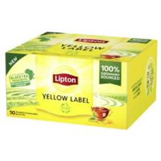 Черный чай в пакетиках Lipton Yellow Label 50шт/100г