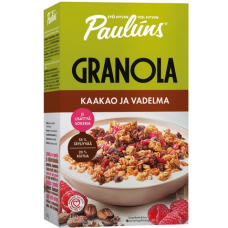 Мюсли с какао и малиной Pauluns Granola Kaakao Ja Vadelma 450г