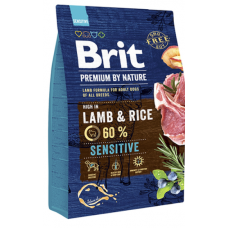 Сухой корм для собак с чувствительным пищеварением BRIT PREMIUM Sensitive 3кг баранина рис