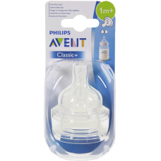 Соска Philips Avent Classic 2 отверстия 1 месяц + 2шт