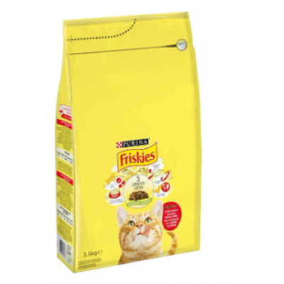 Сухой корм для взрослых кошек Friskies 3,5 кг говядина курица