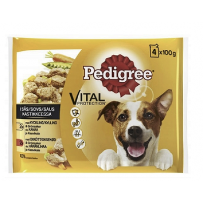 Консервы для собак Pedigree Adult Kanaa & Harkaa 4x100г говядина и цыпленок