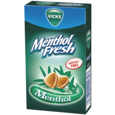 Леденцы от боли в  горле с ментолом Vicks Menthol Fresh 40г без сахара