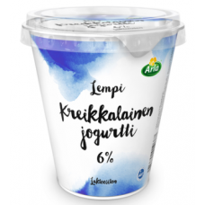 Греческий йогурт без лактозы Arla Lempi Kreikkalainen jogurtti 6% 300г