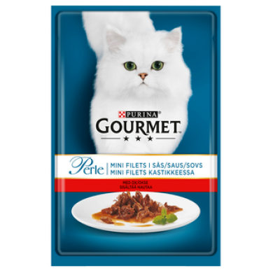 Корм для взрослых кошек Gourmet Perle Nautaa Mini Filets 85г