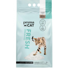 Наполнитель для кошачьих туалетов Primacat Fresh без запаха, белый 5 л