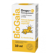 Капли детские пробиотик BIOGAIA DROPS+D3 10мл